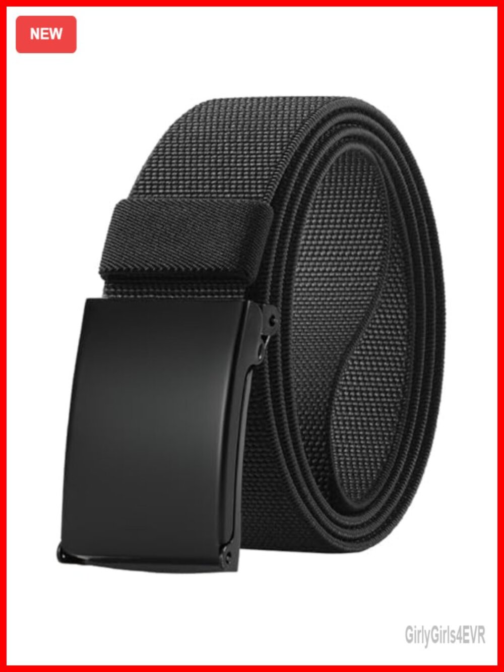 Canvas Elastic Belt with Military Buckle and Bottle Opener, Cut to Fit
